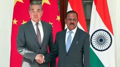nsa ajit doval with chinese foreign minister