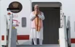 pm modi emplanes for uzbekistan