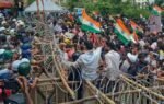 police use water cannons on protesters marching to jharkhand assembly