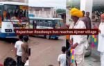 rajasthan roadways bus reaches ajmer village