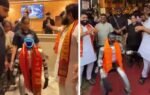 robot attends puja dances at ujjain shop launch