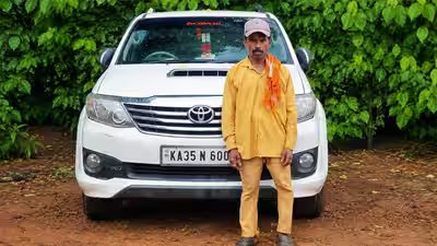 sesappanna arrives at work in his toyota fortuner photo courtesy megamedianews