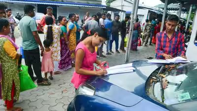 siliguri west bengal jul 13 ani residents queue up to submit their documen