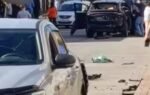 the blast took place at around 10 am local time near a supermarket in the shushary neighbourhood