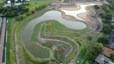 the golf course was used to increase the areas ability to hold stormwater