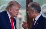 us president donald trump with canadian prime minister mark carney