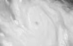 a satellite image shows hurricane polo intensifying near the coast of southwestern mexico