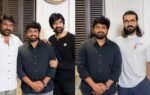 chiranjeevi ram charan meet ravi teja and irumudi team congratulate them on the films success