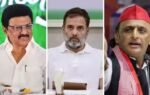 dmk chief mk stalin congress leader rahul gandhi and sp chied akhilesh yadav