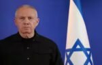 former israeli defense minister yoav gallant speaks to members of the press in tel aviv