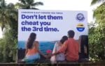 hoardings of aam aadmi party aap and goa forward party gfp