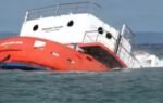 it was anchored overnight before specialist crews began the operation to sink it