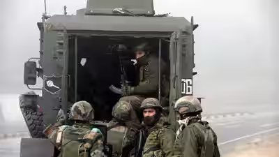 jammu security personnel during an encounter with terrorists at the sidhra area