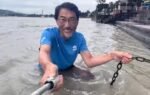 japanese ambassador ono keiichi takes three dips in ganga