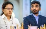 koneru humpy and gukesh photo by rafal oleksiewicz and michal walusza from fide