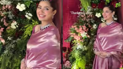 mahira khan pink saree