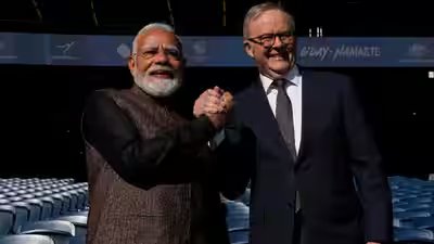 pm narendra modi and australian pm anthony albanese file photo