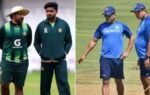 sarfaraz ahmed babar azam left and ms dhoni ravi shastri