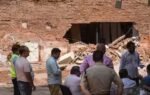 satya niketan building collapse site