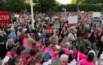 thousands join protest outside kennedy center