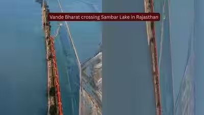 vande bharat crossing sambar lake in rajasthan