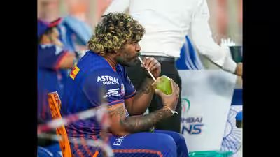 ahmedabad mumbai indians bowling coach lasith malinga during a practice sessio