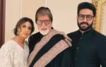 amitabh with shweta and abhishek