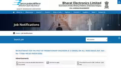 bel probationary engineer recruitment 2026
