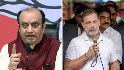 bjp rajya sabha member shubhanshu trivedi and lok sabha leader of opposition rahul gandhi