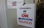 cnn msnow and politico solidarity signs at the white house in washington