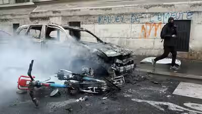 france reels from violent protests