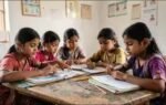 girls study together