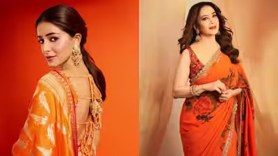 how to style orange on day one of navratri