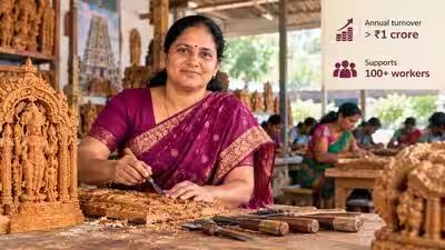 in 2007 chandrakala took over her late husbands tirupati woodcarving workshop image credits ai