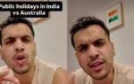 indian man compares australian public holidays with india