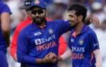 indias yuzvendra chahal right celebrates with india captain rohit sharma afte
