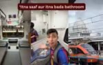 itna saaf aur itna bada bathroom
