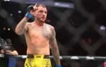 lead renato moicano reacts after defeating jalin turner during ufc 300 at t mobile arena