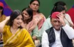 mainpuri mp dimple yadav with her husband and samajwadi party chief akhilesh yadav
