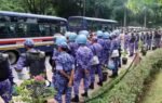 new delhi jul 21 ani police and raf personnel stand guard near pm modis re