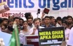 new delhi lok sabha lop rahul gandhi addresses during a parliament march prot