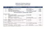 nta exam calendar