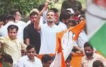 rahul gandhi during oppositions protest against election commissions sir exercise