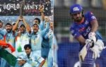 robin uthappa with 2007 world cup trophy left and mi batter rohit sharma