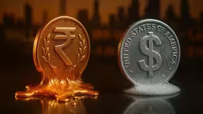 rupee gains 20 paise against us dollar