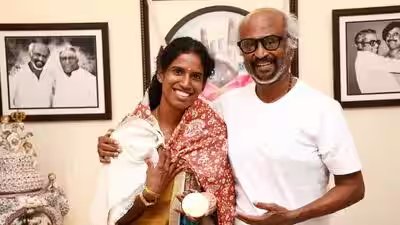 superstar rajinikanth meets asian games medallist vithya ramaraj