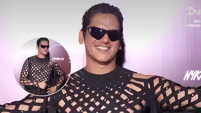 vijay varmas all black cut out outfit grabs attention netizens call him male uorfi javed cartoon